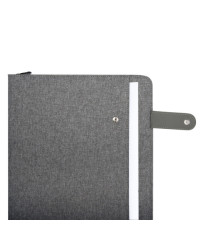 Portablocco Flap - tessuto - grigio - A4 - City Time