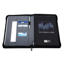Portablocco Flap - tessuto - grigio - A4 - City Time