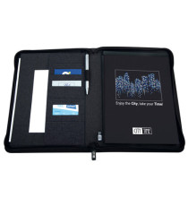 Portablocco Flap - tessuto - nero - A4 - City Time