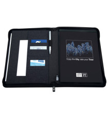 Portablocco Flap - tessuto - nero - A4 - City Time
