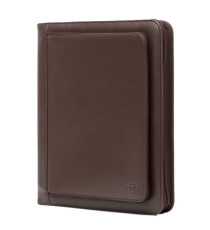 Portablocco Office - ecopelle - con zip - 26x34 cm - marrone - InTempo Portablocco Office - ecopelle - con zip - 26x34 cm - marrone - InTempo