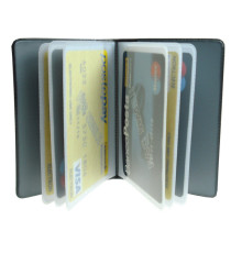 Portacard a libro - 14 scomparti - in PVC gommato 880 - Alplast - conf. 24 pezzi