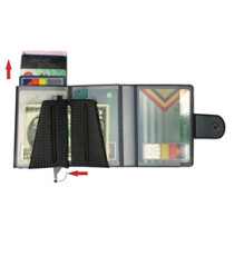 Portacard Wally Carbon - 6x9,5cm - grigio - Alplast Portacard Wally Carbon - 6x9,5cm - grigio - Alplast