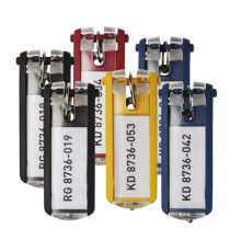 Portachiavi Key Clip - colori assortiti - Durable - conf. 6 pezzi