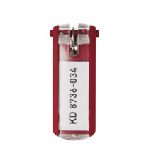 Portachiavi Key Clip - rosso - Durable - conf. 6 pezzi