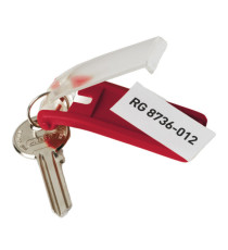 Portachiavi Key Clip - rosso - Durable - conf. 6 pezzi