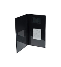 Portaconto Basic - 23,7 x 12,5 cm - PVC - nero - 4+2 buste fisse incluse - Securit