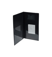Portaconto Basic - 23,7 x 12,5 cm - PVC - nero - 4+2 buste fisse incluse - Securit