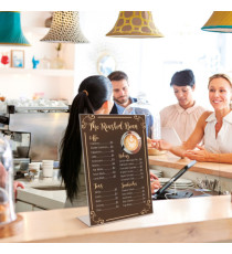 Portadepliant con base a L - A6 - 10,5 x 15 cm - Lebez