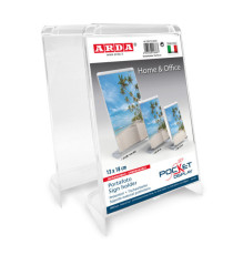 Portadepliant/Portafoto - 10 x 15 cm - plastica cristallo - Arda