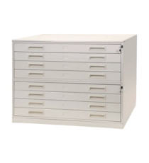 Portadisegni orizzontale - 8 cassetti - per fogli A0 - 137 x 96 x 122 cm - metallo - grigio chiaro - Tecnotelai Portadisegni orizzontale - 8 cassetti - per fogli A0 - 137 x 96 x 122 cm - metallo - grigio chiaro - Tecnotelai