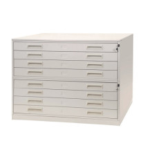 Portadisegni orizzontale - 8 cassetti - per fogli A0 - 137 x 96 x 122 cm - metallo - grigio chiaro - Tecnotelai Portadisegni orizzontale - 8 cassetti - per fogli A0 - 137 x 96 x 122 cm - metallo - grigio chiaro - Tecnotelai