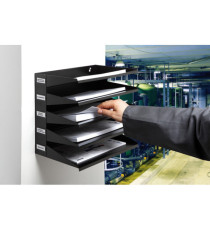 Portadocumenti Sorter Rack - 33 x 36 x 25 cm - 5 scomparti - nero - Durable Portadocumenti Sorter Rack - 33 x 36 x 25 cm - 5 scomparti - nero - Durable