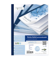 Portalistini personalizzabile Uno TI - 22 x 30 cm - 120 buste - blu - Sei Rota