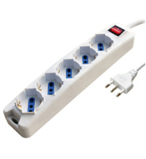 Presa multipla con interruttore - 5 prese multistandard tedesco/italiano - MKC