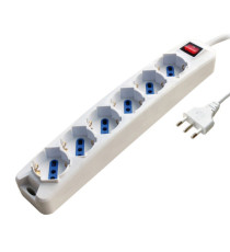 Presa multipla con interruttore - 6 prese multistandard tedesco/italiano - MKC