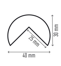 Profilo paracolpi angolare C25R - giallo/nero - Durable