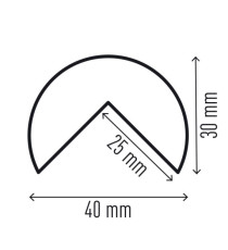 Profilo paracolpi angolare C25R - giallo/nero - Durable
