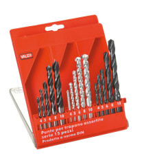 Punte per metallo HSS - misure assortite - Valex - conf. 15 pezzi Punte per metallo HSS - misure assortite - Valex - conf. 15 pezzi
