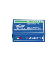 Punti 130/Z6 - 6/6 - acciaio zincato - metallo - Zenith - conf. 1000 punti Punti 130/Z6 - 6/6 - acciaio zincato - metallo - Zenith - conf. 1000 punti