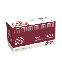 Punti 35/15 - per Romabox - H 15 mm - rame - Romeo Maestri - scatola 2500 pezzi Punti 35/15 - per Romabox - H 15 mm - rame - Romeo Maestri - scatola 2500 pezzi