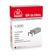 Punti eurostaples 64 Global - 6/4 - Romeo Maestri - scatola da 1000 punti Punti eurostaples 64 Global - 6/4 - Romeo Maestri - scatola da 1000 punti