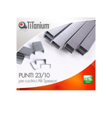 Punti metallici 23/10 - TiTanium - conf. 1000 pezzi Punti metallici 23/10 - TiTanium - conf. 1000 pezzi