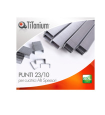 Punti metallici 23/10 - TiTanium - conf. 1000 pezzi Punti metallici 23/10 - TiTanium - conf. 1000 pezzi