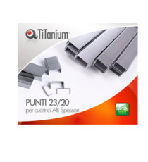 Punti metallici 23/20 - TiTanium - conf. 1000 pezzi Punti metallici 23/20 - TiTanium - conf. 1000 pezzi