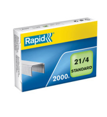 Punti Rapid Standard - 21/4 (6/4) - acciaio zincato - metallo - Rapid - conf. 2000 pezzi Punti Rapid Standard - 21/4 (6/4) - acciaio zincato - metallo - Rapid - conf. 2000 pezzi