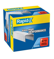 Punti Rapid Super Strong - alti spessori - 9/12 - acciaio zincato - metallo - Rapid - conf. 5000 pezzi