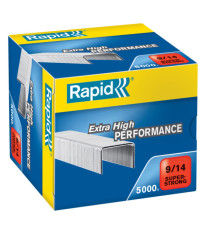 Punti Rapid Super Strong - alti spessori - 9/14 - acciaio zincato - metallo - Rapid - conf. 5000 pezzi