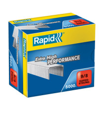 Punti Rapid Super Strong - alti spessori - 9/8 - acciaio zincato - metallo - Rapid - conf. 5000 pezzi