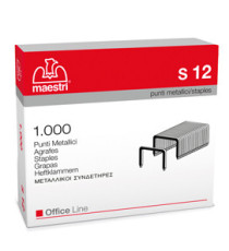 Punti S12 - 23/12 - acciaio - metallo - Romeo Maestri - conf. 1000 pezzi Punti S12 - 23/12 - acciaio - metallo - Romeo Maestri - conf. 1000 pezzi