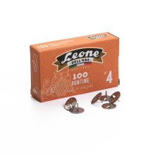 Puntine - n. 4 - acciaio lucido - Leone - conf. 100 pezzi