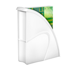 Portariviste CepPro Gloss - 26,5 x 31 cm - dorso 8 cm - bianco artico - Cep Portariviste CepPro Gloss - 26,5 x 31 cm - dorso 8 cm - bianco artico - Cep