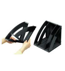Portariviste modulare - 6 divisori regolabili - 30 x 22 x 22 cm - nero - Cep Portariviste modulare - 6 divisori regolabili - 30 x 22 x 22 cm - nero - Cep