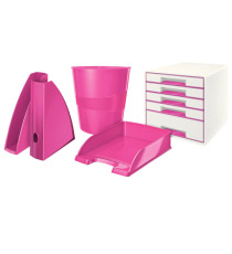 Portariviste WOW - 27,2 x 7,3 x 31,8 cm - fucsia - Leitz Portariviste WOW - 27,2 x 7,3 x 31,8 cm - fucsia - Leitz