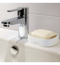 Portasapone Pronto Bagno - 12,5 x 8 x 2,5 cm - PPL - bianco - Perfetto