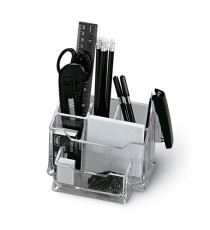 Portatutto da banco - plexiglass - 19x12x10 cm - accessori inclusi - trasparente - Lebez Portatutto da banco - plexiglass - 19x12x10 cm - accessori inclusi - trasparente - Lebez