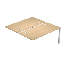 Postazione doppia aggiuntiva per scrivanie Agorà - 120 x 168 x 72,5 cm - rovere Postazione doppia aggiuntiva per scrivanie Agorà - 120 x 168 x 72,5 cm - rovere