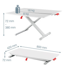 Postazione Sit & Stand Ergo Cosy - da scrivania con vassoio - Leitz Postazione Sit & Stand Ergo Cosy - da scrivania con vassoio - Leitz