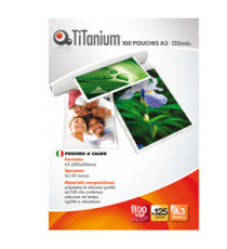 Pouches - A3 - 303x426 mm - 2x125 micron - Titanium - conf. 100 pezzi Pouches - A3 - 303x426 mm - 2x125 micron - Titanium - conf. 100 pezzi