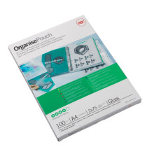 Pouches - A4 - 216 x 303 mm - 2 x 75 micron - GBC - conf. 100 pezzi Pouches - A4 - 216 x 303 mm - 2 x 75 micron - GBC - conf. 100 pezzi