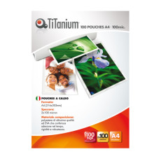 Pouches - A4 - 216x303 mm - 2x100 micron - Titanium - conf. 100 pezzi Pouches - A4 - 216x303 mm - 2x100 micron - Titanium - conf. 100 pezzi
