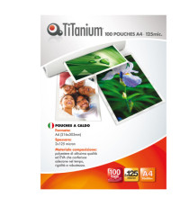 Pouches - A4 - 216x303 mm - 2x250 micron - Titanium - conf. 100 pezzi Pouches - A4 - 216x303 mm - 2x250 micron - Titanium - conf. 100 pezzi