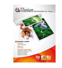 Pouches - A4 - 216x303 mm - 2x75 micron - Titanium - conf. 100 pezzi Pouches - A4 - 216x303 mm - 2x75 micron - Titanium - conf. 100 pezzi