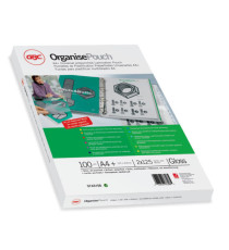 Pouches - A4+ - 228x303 mm - 2x125 micron - preforata organise - GBC - scatola 100 pezzi Pouches - A4+ - 228x303 mm - 2x125 micron - preforata organise - GBC - scatola 100 pezzi