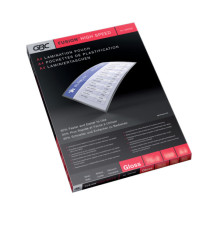Pouches - A4+ - 228x303 mm - 2x75 micron - preforata - GBC - scatola 25 pezzi Pouches - A4+ - 228x303 mm - 2x75 micron - preforata - GBC - scatola 25 pezzi