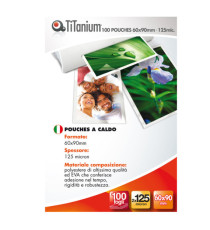 Pouches - business card - 60x90 mm - 2x125 micron - Titanium - conf. 100 pezzi Pouches - business card - 60x90 mm - 2x125 micron - Titanium - conf. 100 pezzi